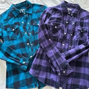 Bundle of 2 Plaid/Flannel Shirts from Delia’s